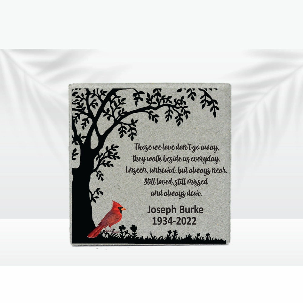 Cardinal Memorial Stone - 12" x 12"