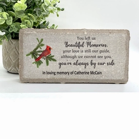 Cardinal Memorial Stone - You left us beautiful memories... show poultry,grooming poultry