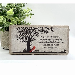 Cardinal Memorial Stone -READY TO SHIP show poultry,grooming poultry