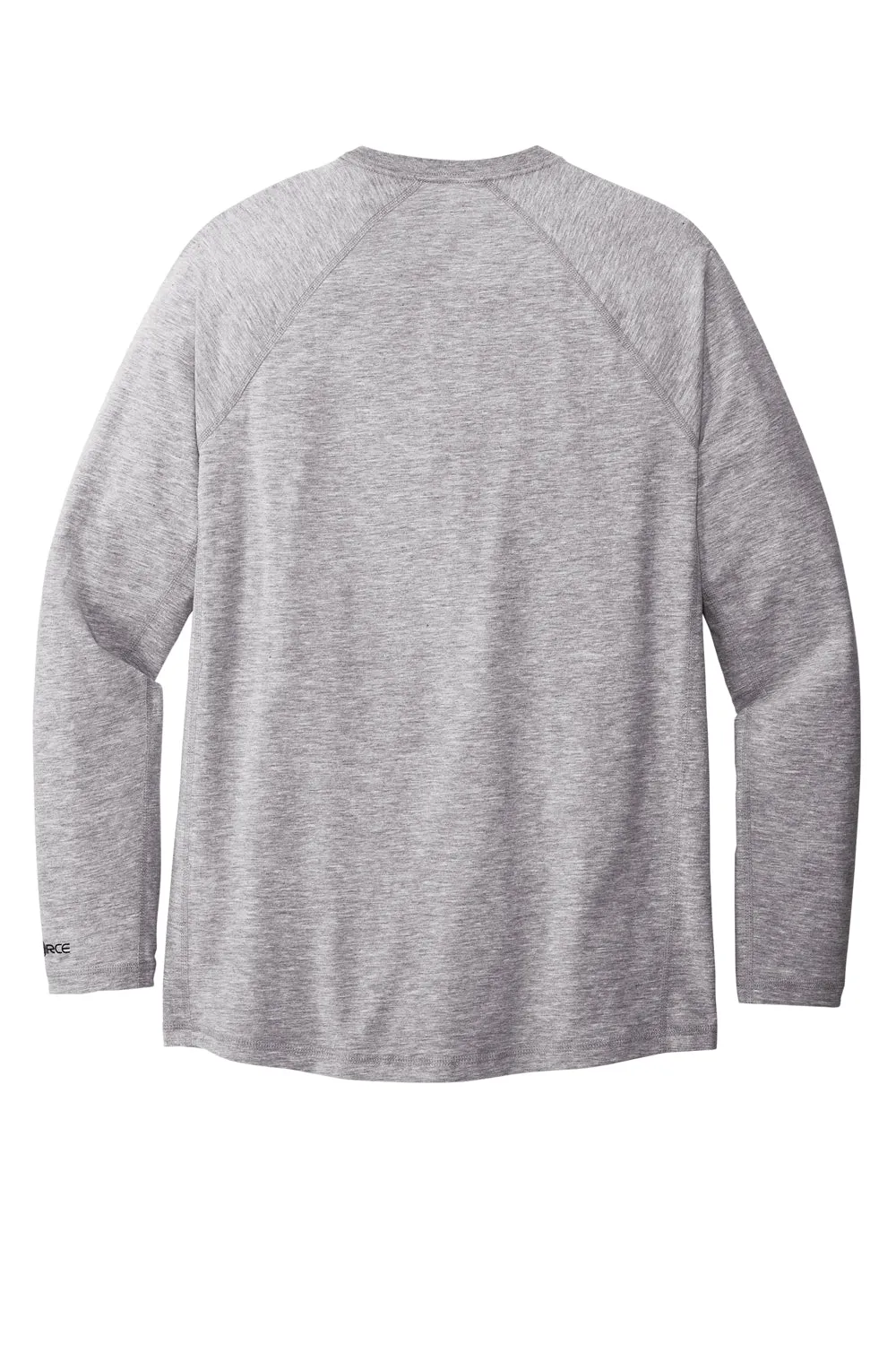 Carhartt Mens Force Moisture Wicking Long Sleeve Crewneck T-Shirt w/ Pocket - Heather Grey