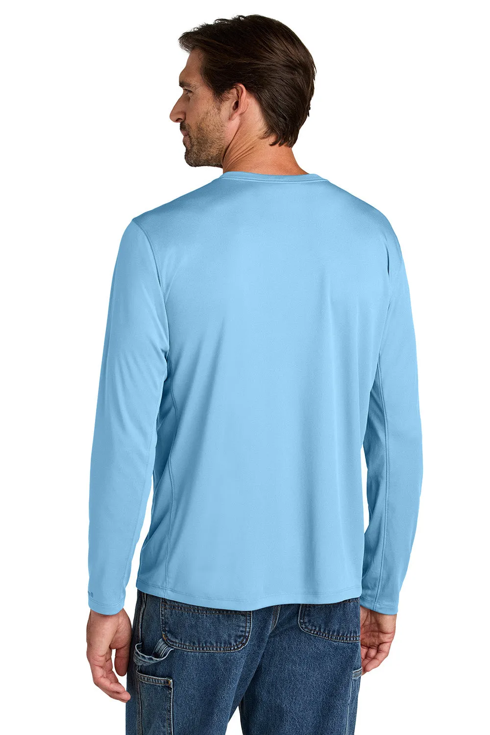 Carhartt Mens Force Sun Defender Moisture Wicking Long Sleeve Crewneck T-Shirt - Fresh Water Blue