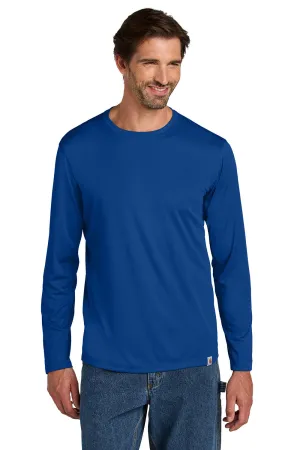 Carhartt Mens Force Sun Defender Moisture Wicking Long Sleeve Crewneck T-Shirt - Royal Glass Blue