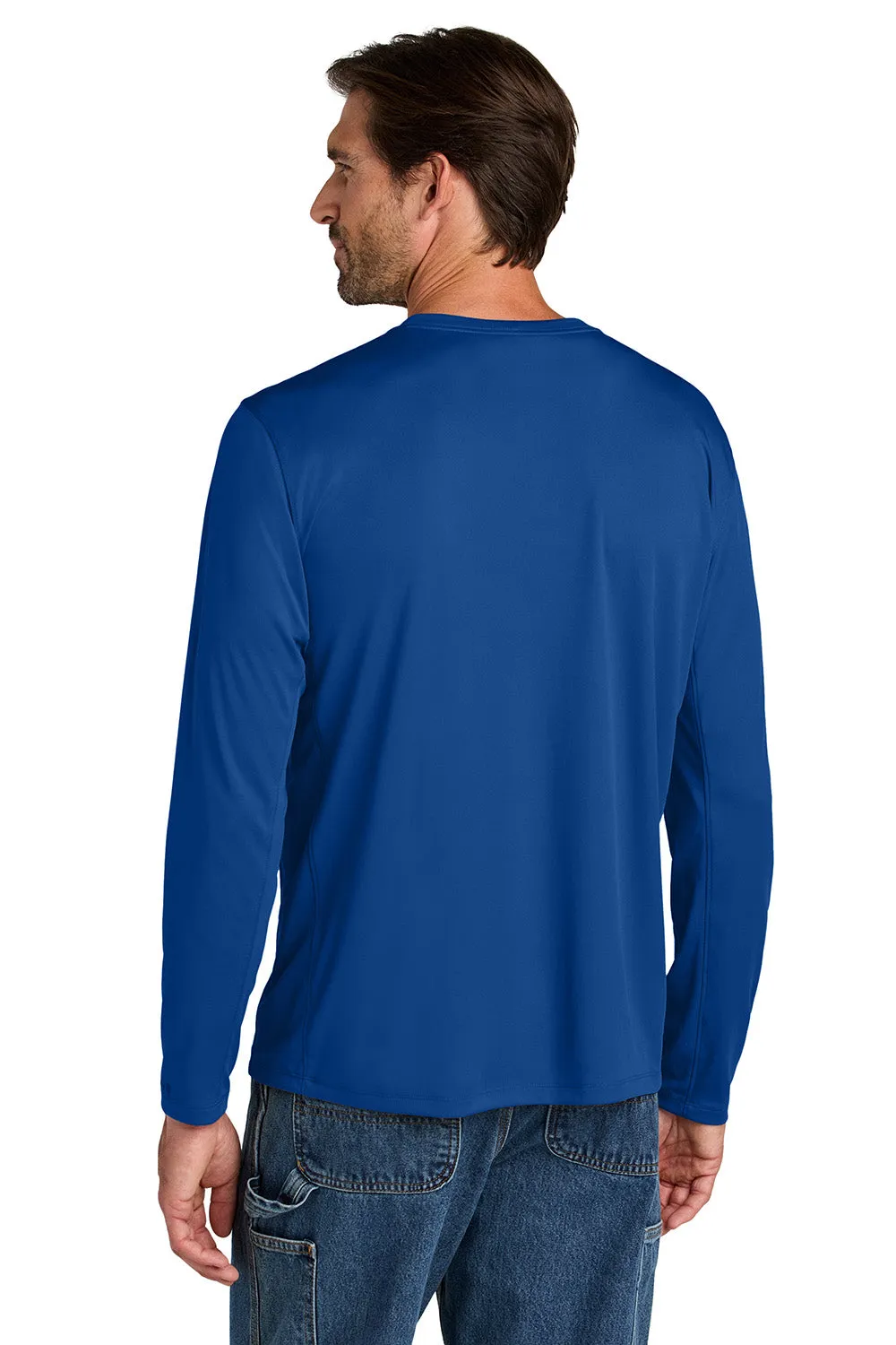 Carhartt Mens Force Sun Defender Moisture Wicking Long Sleeve Crewneck T-Shirt - Royal Glass Blue