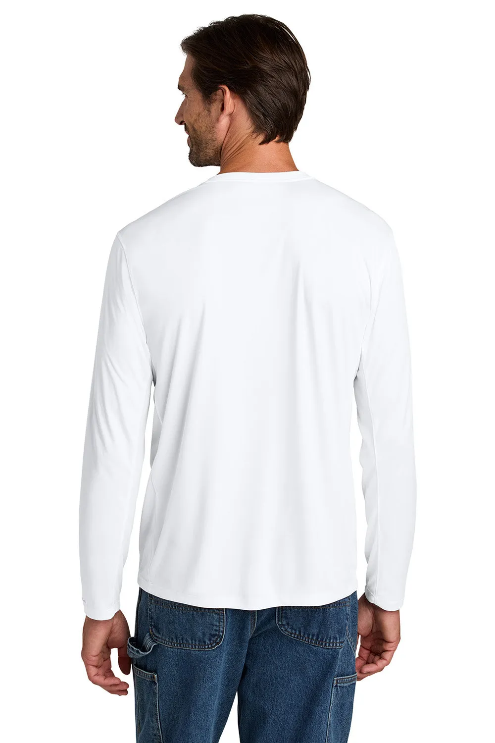 Carhartt Mens Force Sun Defender Moisture Wicking Long Sleeve Crewneck T-Shirt - White