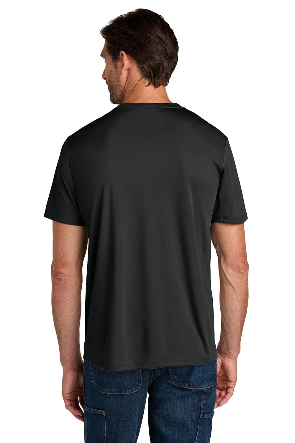 Carhartt Mens Force Sun Defender Moisture Wicking Short Sleeve Crewneck T-Shirt - Black