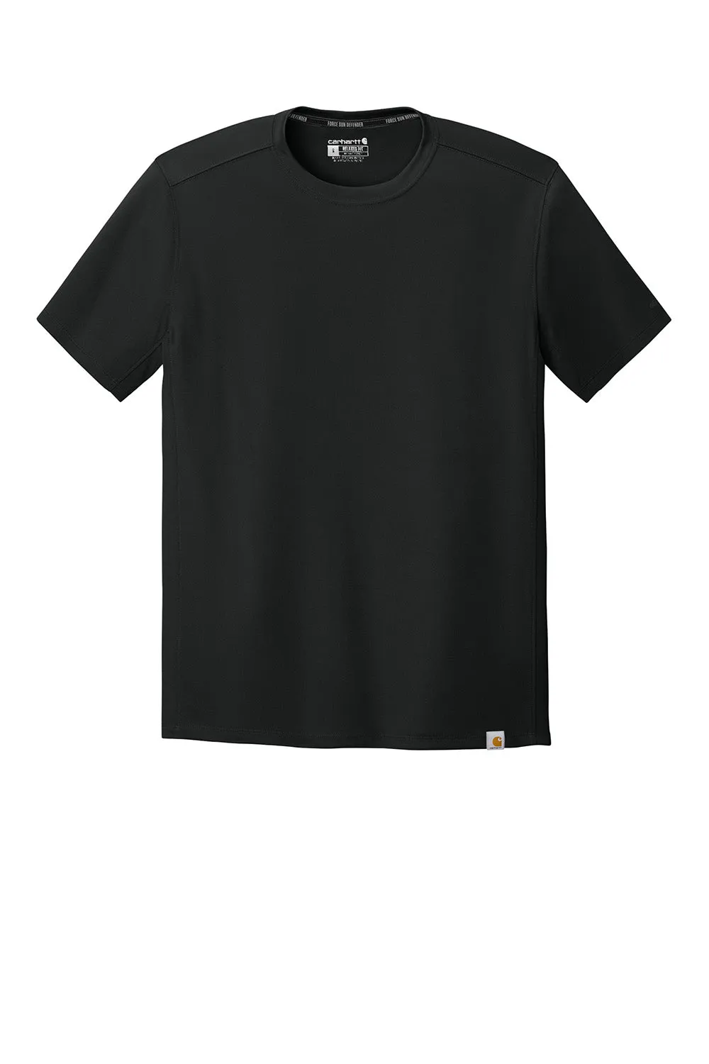 Carhartt Mens Force Sun Defender Moisture Wicking Short Sleeve Crewneck T-Shirt - Black