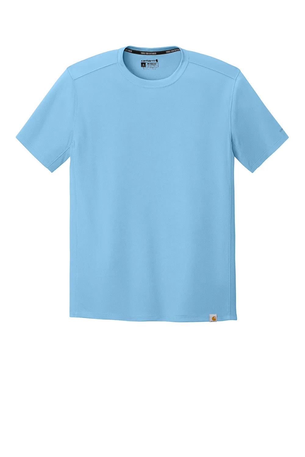 Carhartt Mens Force Sun Defender Moisture Wicking Short Sleeve Crewneck T-Shirt - Fresh Water Blue