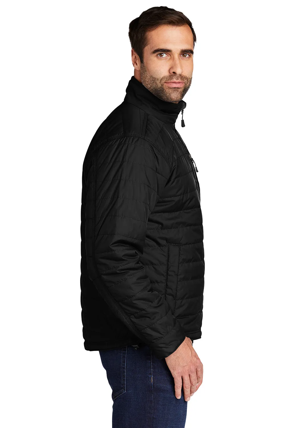 Carhartt Mens Gilliam Wind & Water Resistant Full Zip Jacket - Black