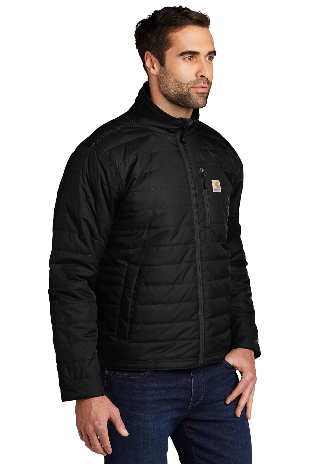 Carhartt Mens Gilliam Wind & Water Resistant Full Zip Jacket - Black