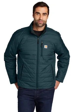 Carhartt Mens Gilliam Wind & Water Resistant Full Zip Jacket - Navy Blue