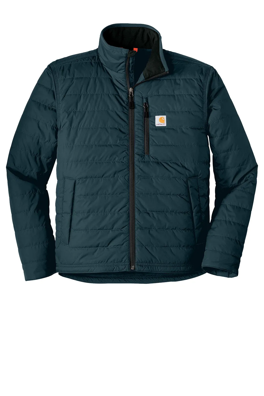 Carhartt Mens Gilliam Wind & Water Resistant Full Zip Jacket - Navy Blue
