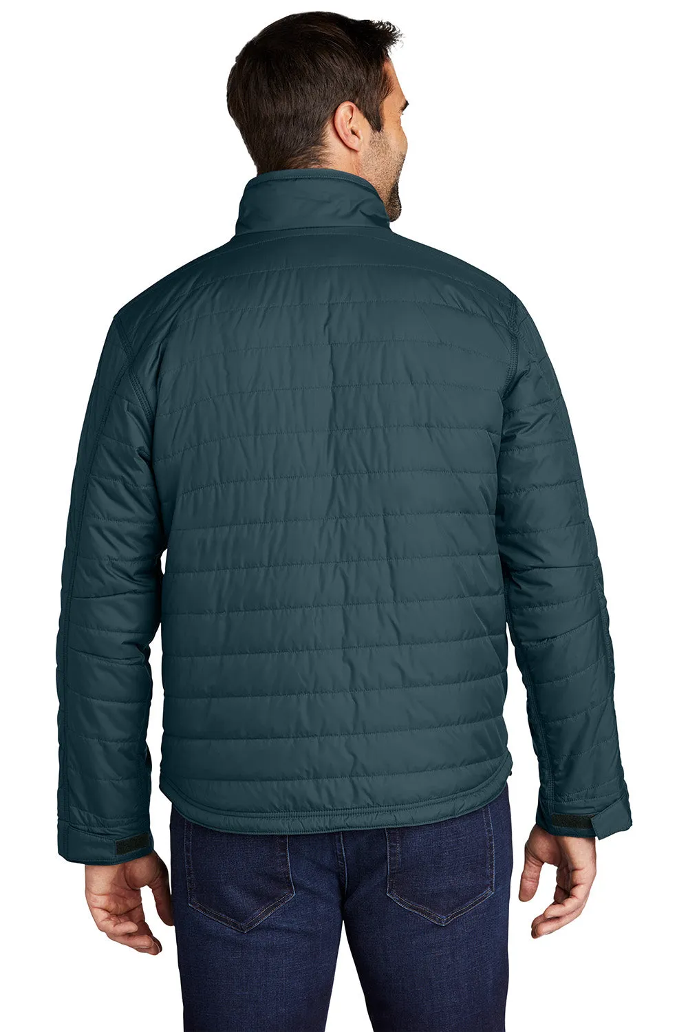 Carhartt Mens Gilliam Wind & Water Resistant Full Zip Jacket - Navy Blue
