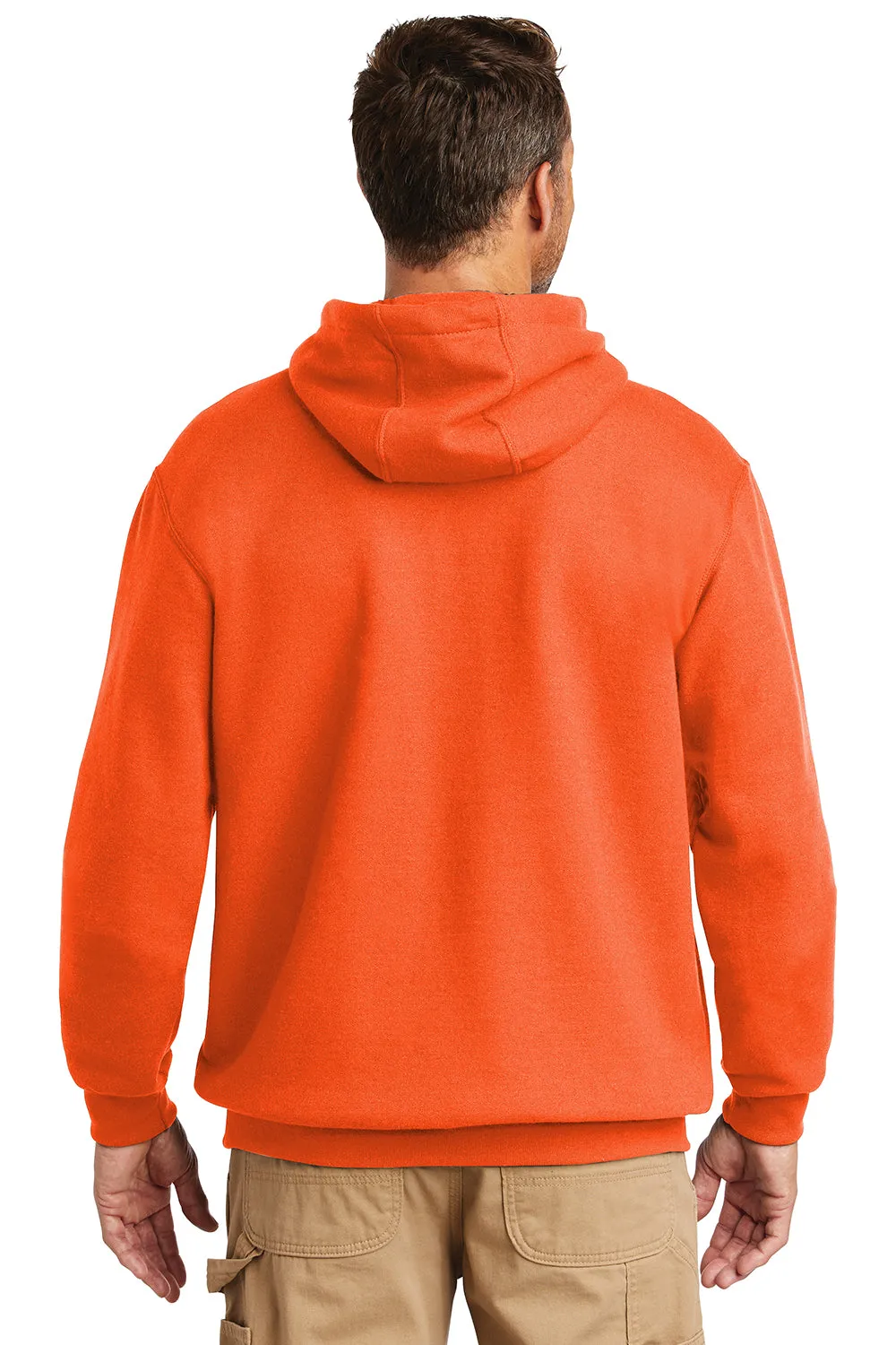 Carhartt Mens Hooded Sweatshirt Hoodie w/ Pouch Pocket - Brite Orange
