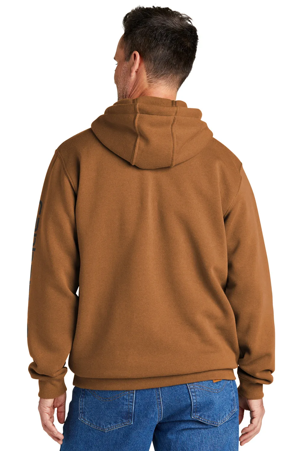 Carhartt Mens Hooded Sweatshirt Hoodie w/ Pouch Pocket - Carhartt Brown