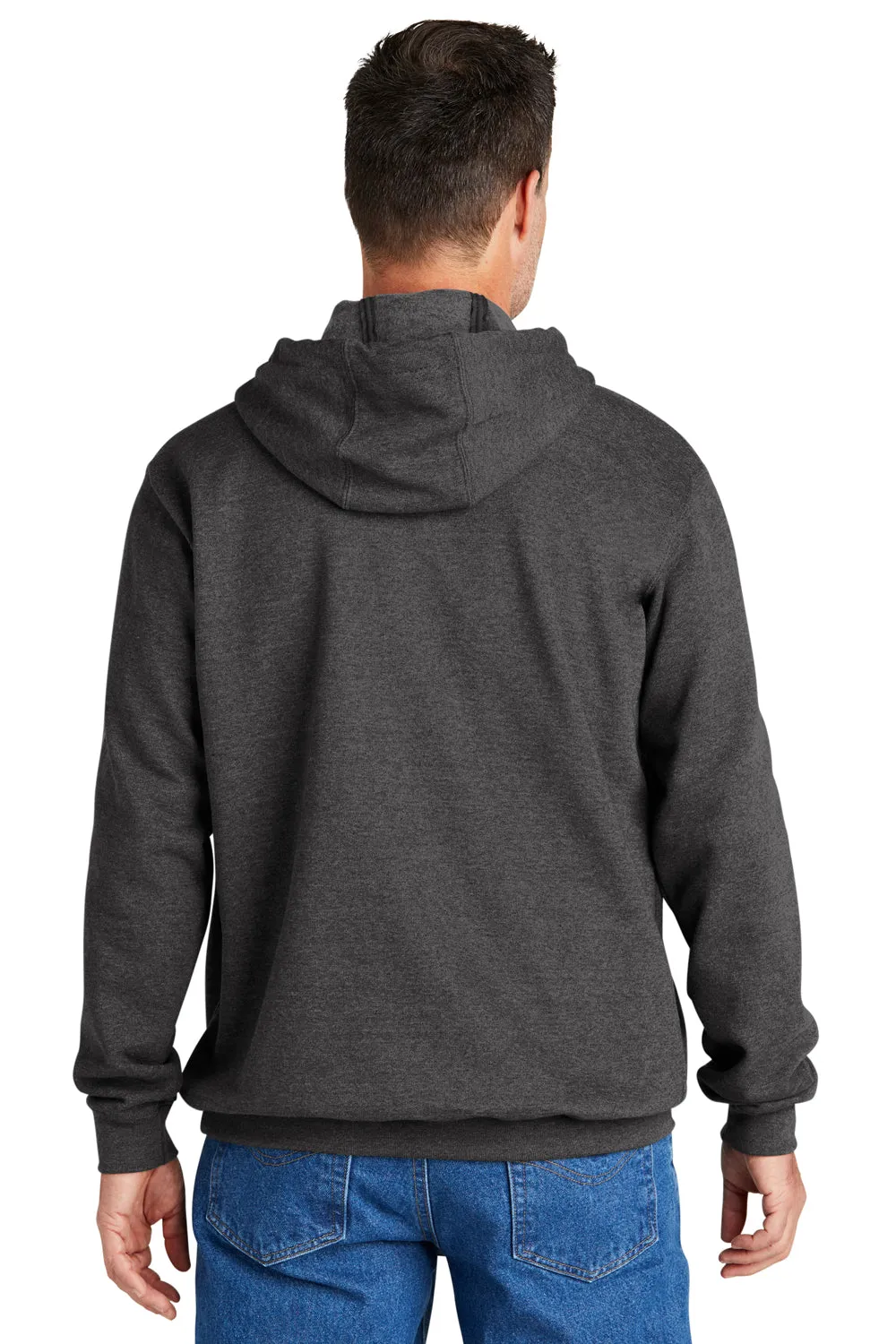 Carhartt Mens Hooded Sweatshirt Hoodie w/ Pouch Pocket - Heather Carbon Grey