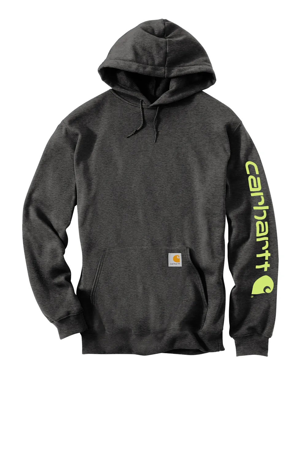 Carhartt Mens Hooded Sweatshirt Hoodie w/ Pouch Pocket - Heather Carbon Grey