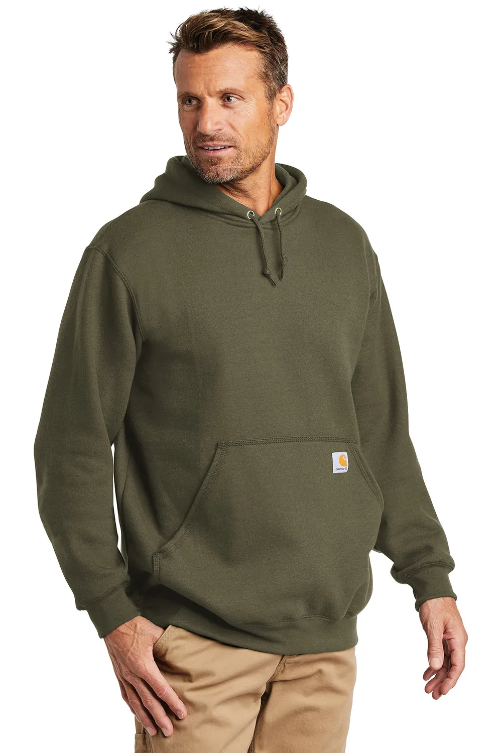 Carhartt Mens Hooded Sweatshirt Hoodie w/ Pouch Pocket - Moss Green