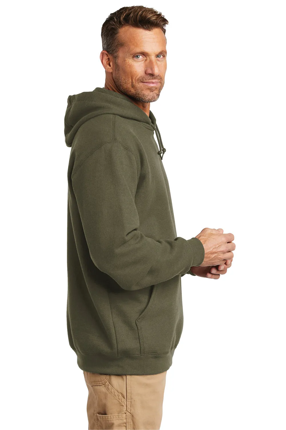 Carhartt Mens Hooded Sweatshirt Hoodie w/ Pouch Pocket - Moss Green