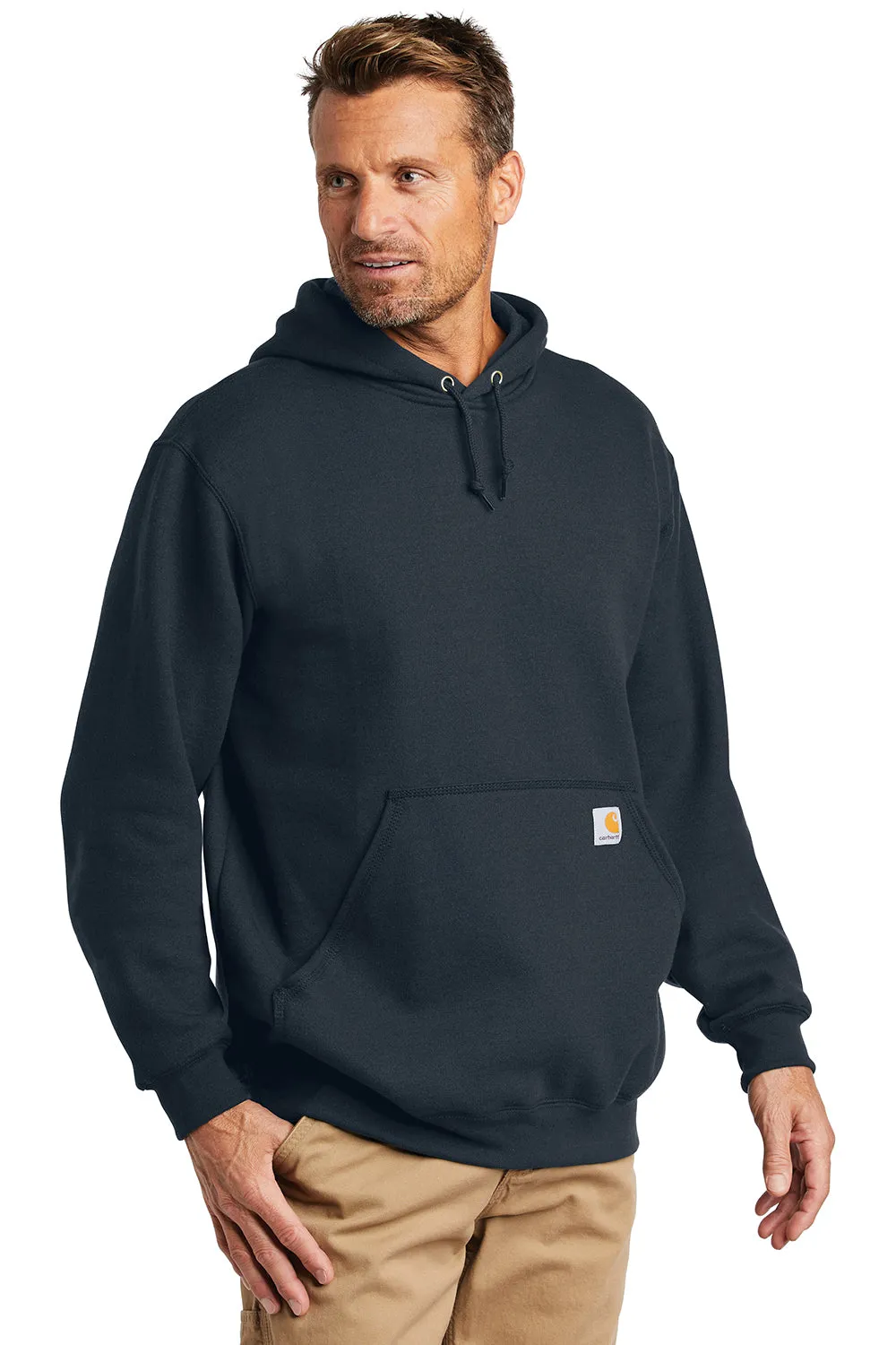 Carhartt Mens Hooded Sweatshirt Hoodie w/ Pouch Pocket - Navy Blue