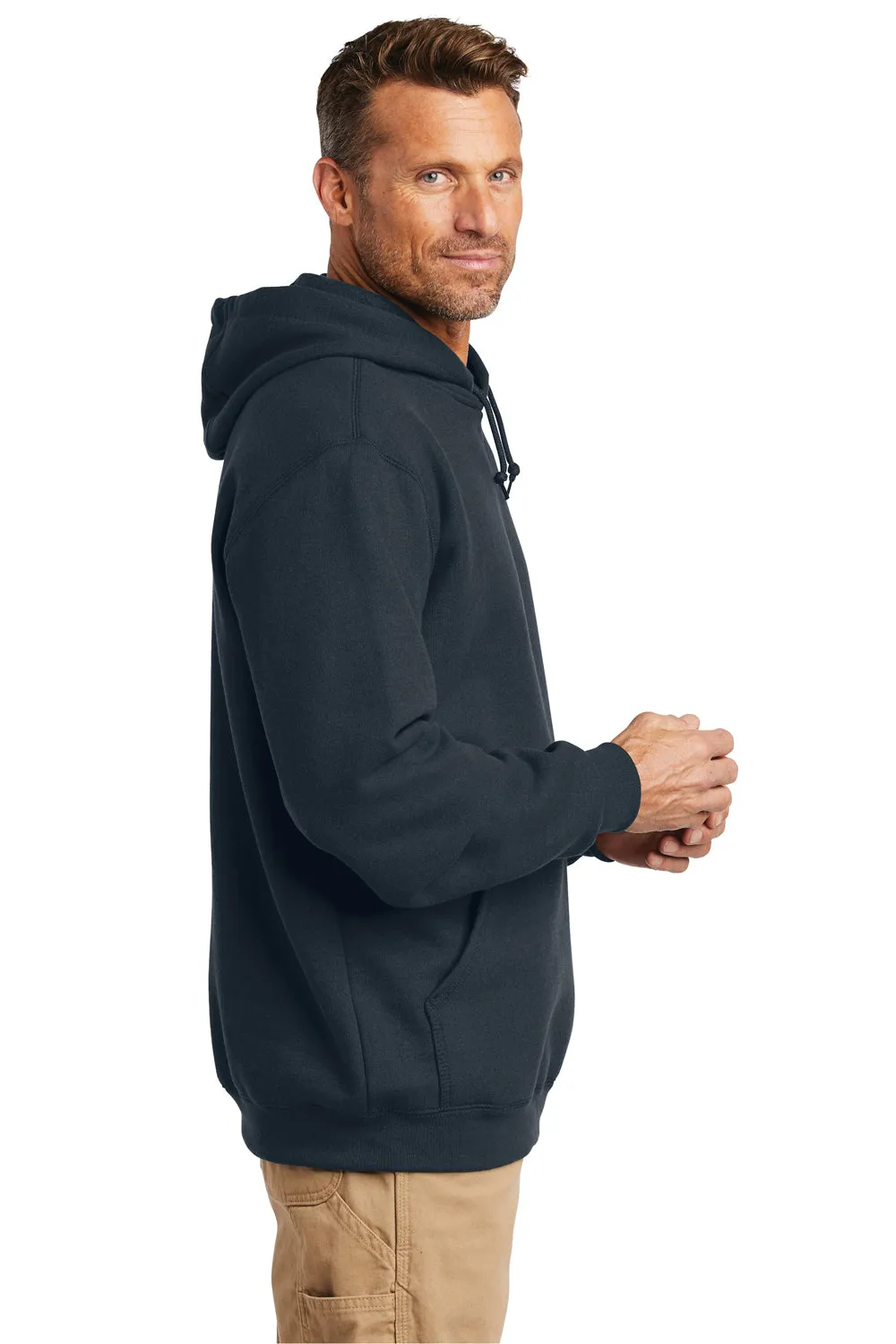 Carhartt Mens Hooded Sweatshirt Hoodie w/ Pouch Pocket - Navy Blue