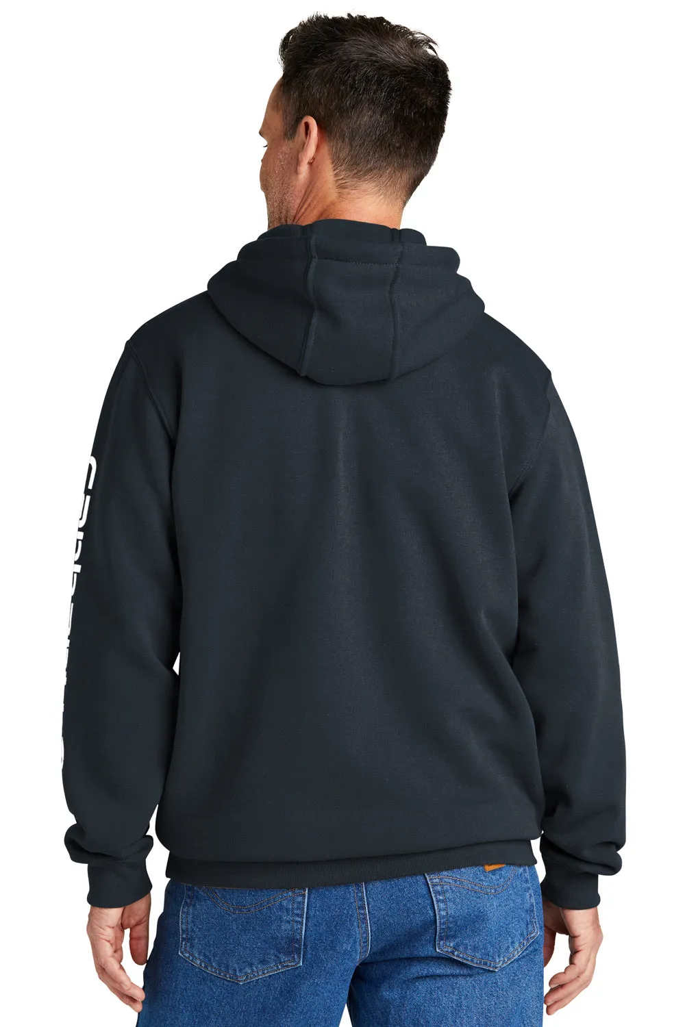 Carhartt Mens Hooded Sweatshirt Hoodie w/ Pouch Pocket - New Navy Blue