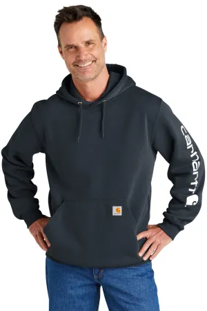 Carhartt Mens Hooded Sweatshirt Hoodie w/ Pouch Pocket - New Navy Blue