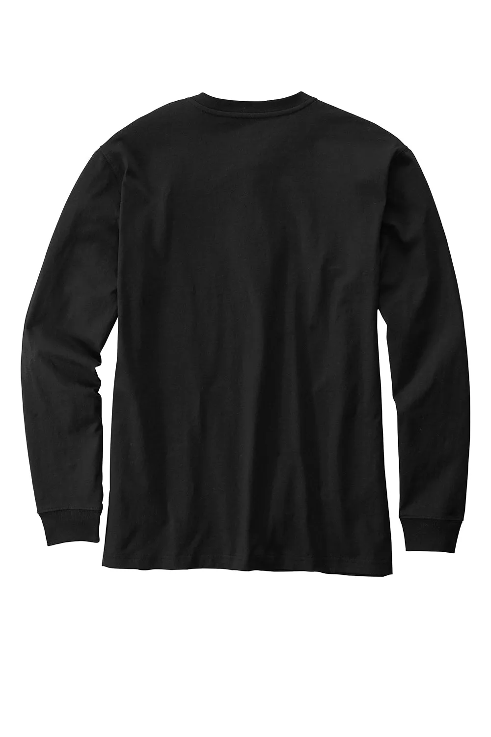 Carhartt Mens Long Sleeve Henley T-Shirt w/ Pocket - Black
