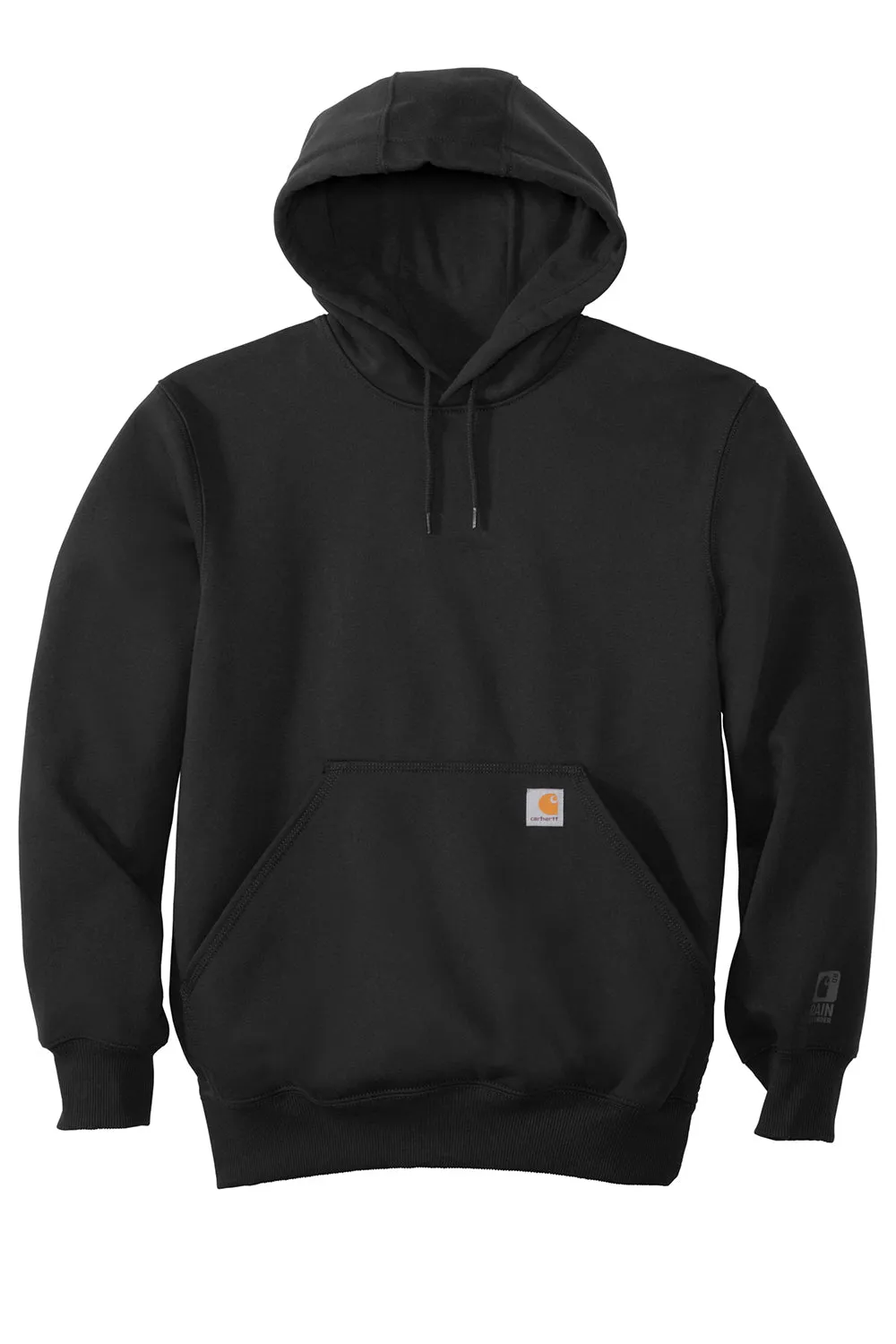 Carhartt Mens Paxton Rain Defender Water Resistant Hooded Sweatshirt Hoodie w/ Pouch Pocket - Black