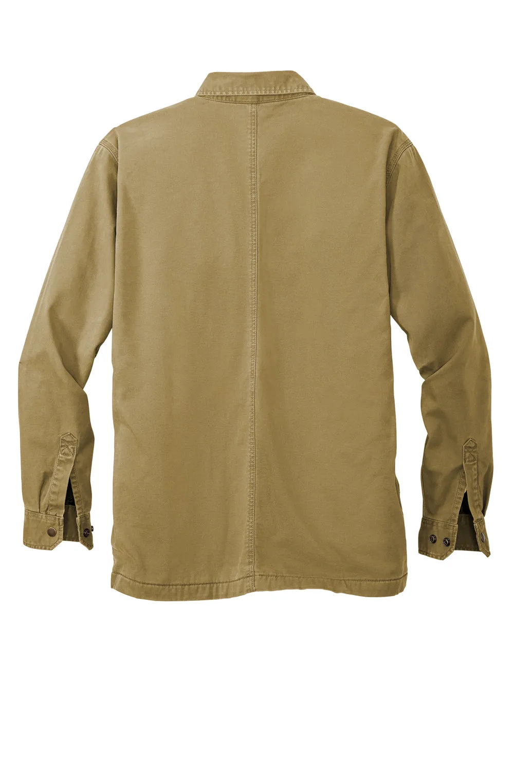 Carhartt Mens Rugged Flex Fleece Lined Button Down Shirt Jacket - Dark Khaki Brown