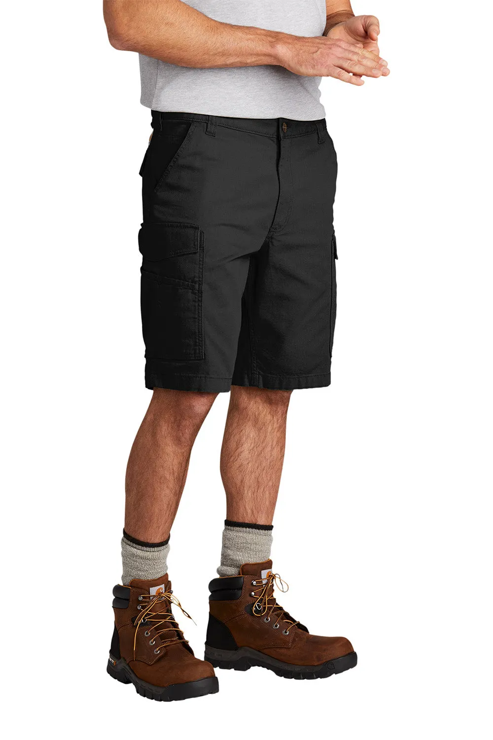 Carhartt Mens Rugged Flex Rigby Cargo Shorts w/ Pockets - Black