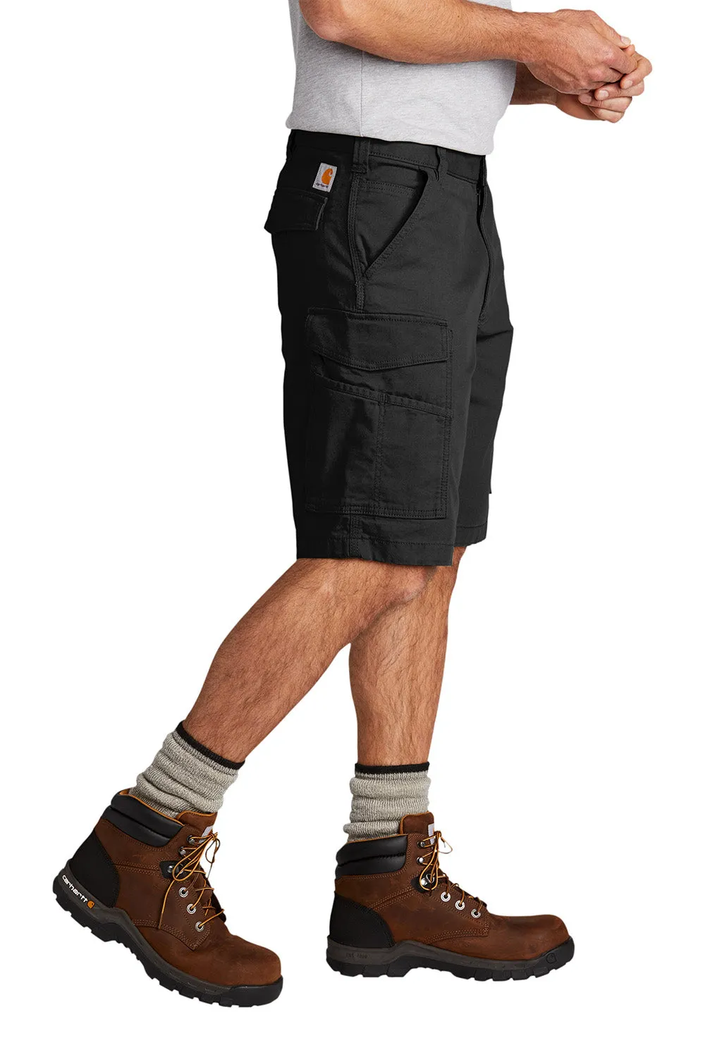 Carhartt Mens Rugged Flex Rigby Cargo Shorts w/ Pockets - Black