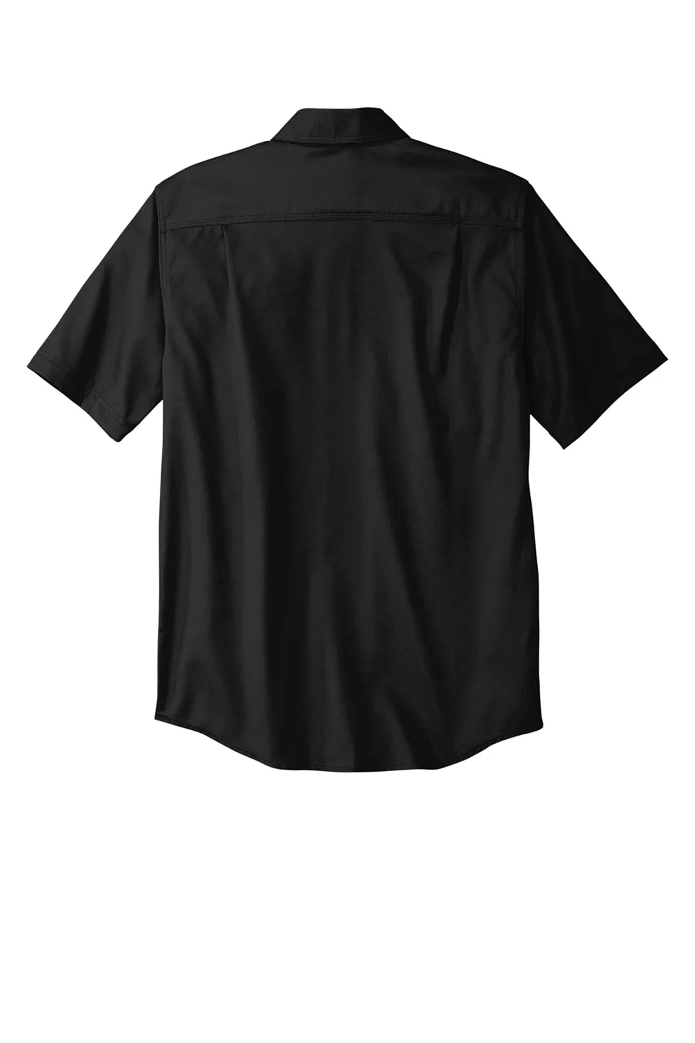 Carhartt Mens Rugged Professional Series Wrinkle Resistant Short Sleeve Button Down Shirt w/ Pocket - Black