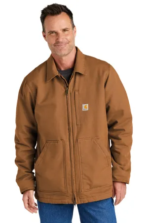 Carhartt Mens Sherpa Lined Full Zip Jacket - Carhartt Brown