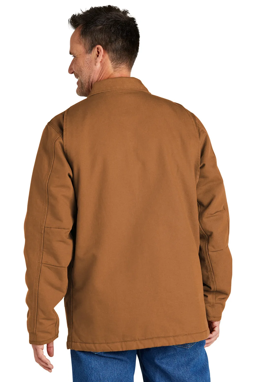 Carhartt Mens Sherpa Lined Full Zip Jacket - Carhartt Brown
