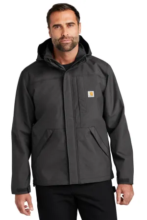 Carhartt Mens Storm Defender Shoreline Waterproof Full Zip Hooded Jacket - Shadow Grey