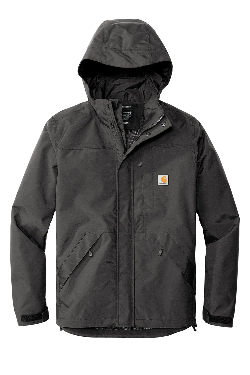 Carhartt Mens Storm Defender Shoreline Waterproof Full Zip Hooded Jacket - Shadow Grey