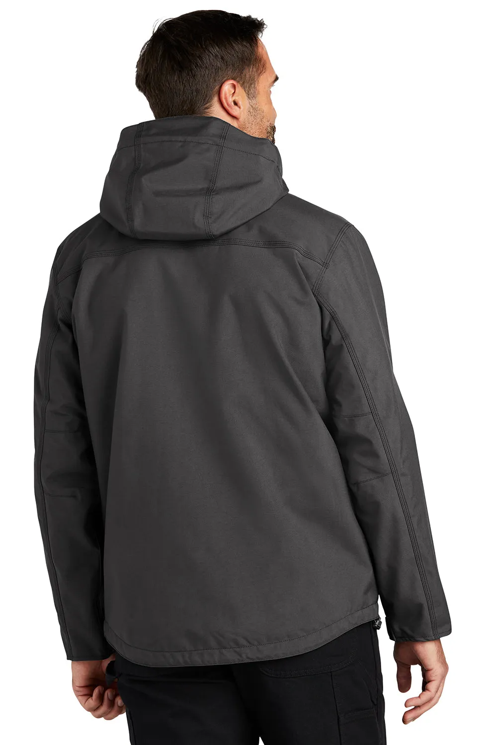 Carhartt Mens Storm Defender Shoreline Waterproof Full Zip Hooded Jacket - Shadow Grey