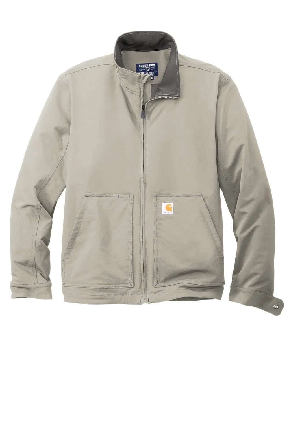Carhartt Mens Super Dux Wind & Water Resistant Full Zip Jacket - Greige Grey
