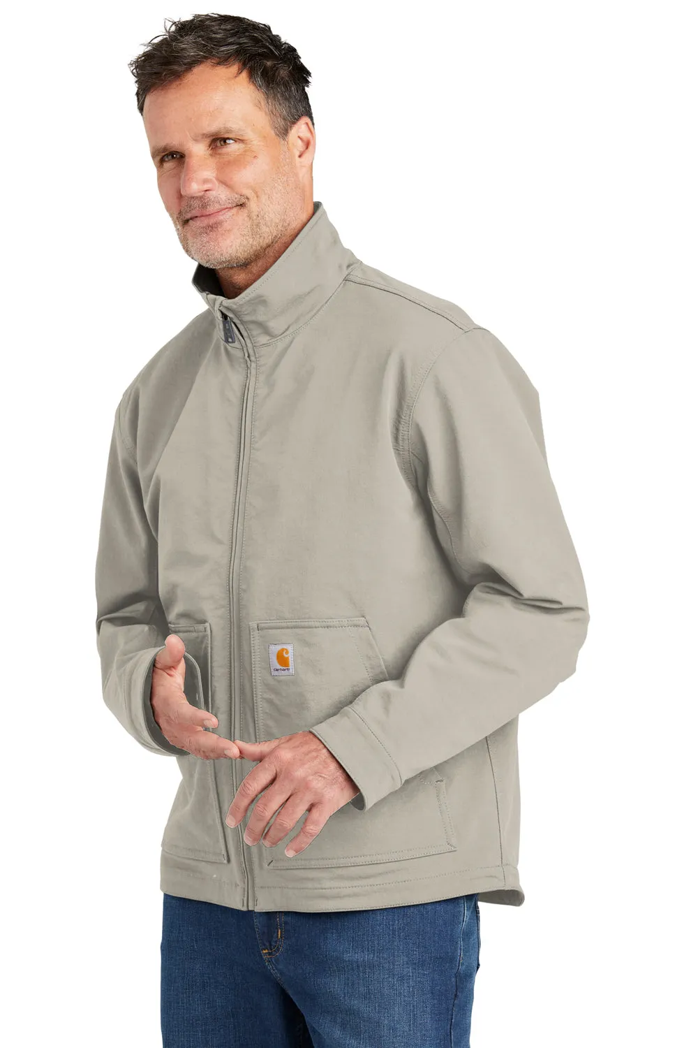 Carhartt Mens Super Dux Wind & Water Resistant Full Zip Jacket - Greige Grey