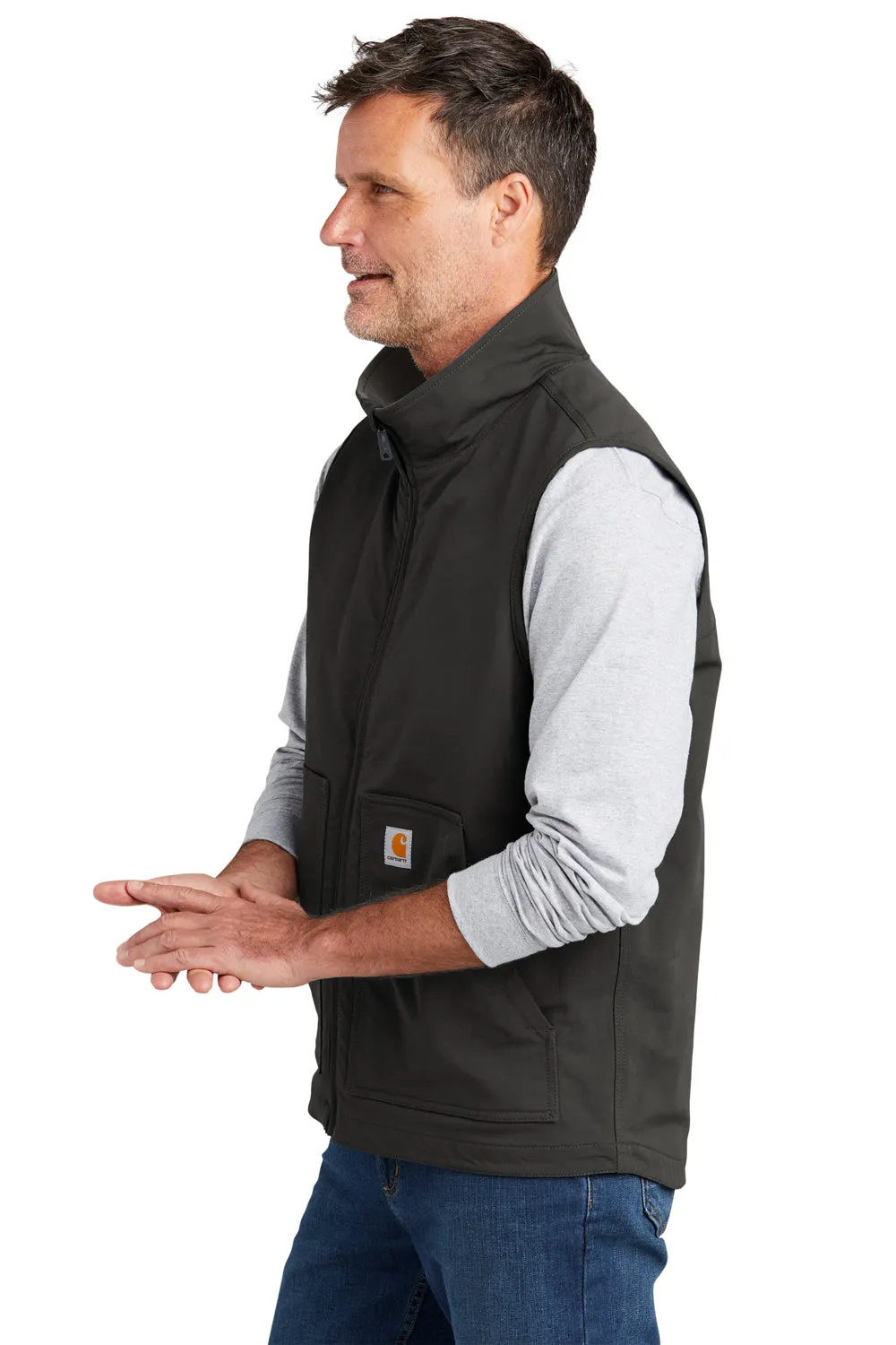 Carhartt Mens Super Dux Wind & Water Resistant Full Zip Vest - Gravel Grey