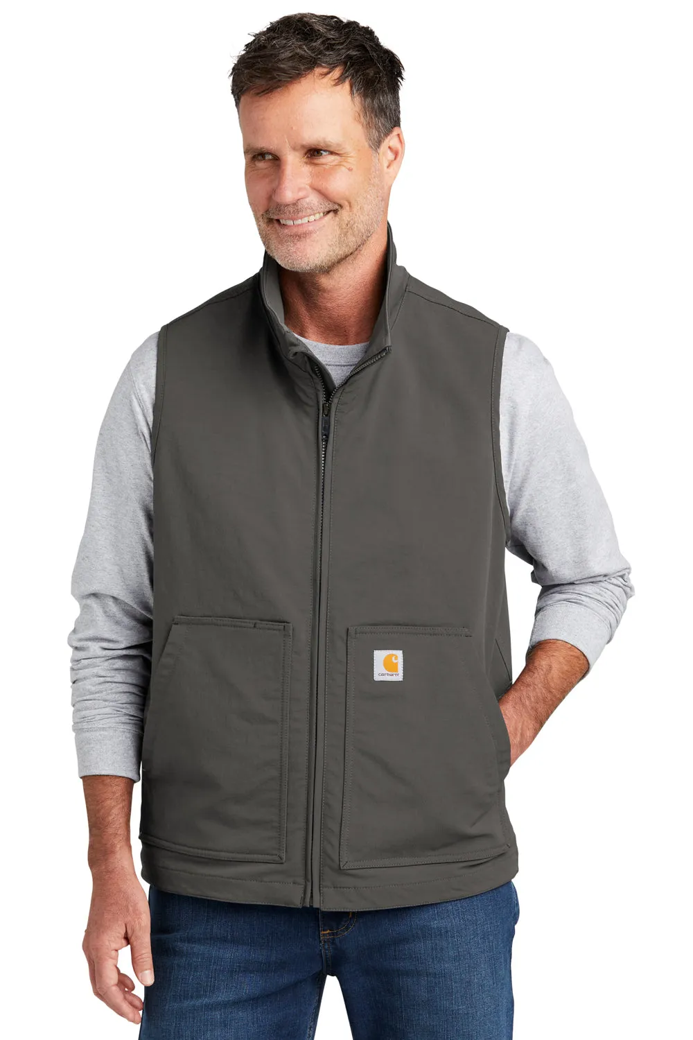 Carhartt Mens Super Dux Wind & Water Resistant Full Zip Vest - Gravel Grey