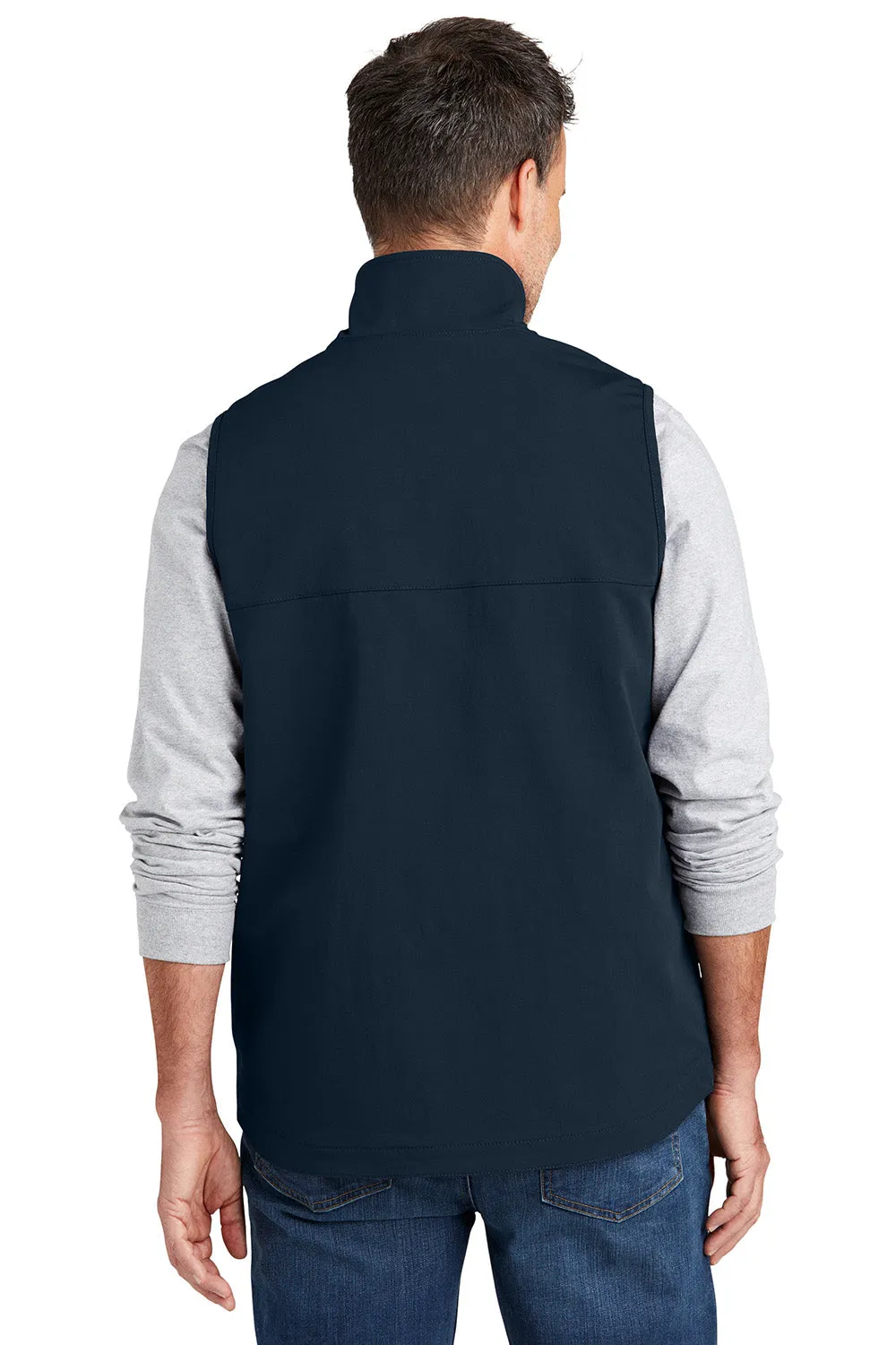 Carhartt Mens Super Dux Wind & Water Resistant Full Zip Vest - Navy Blue