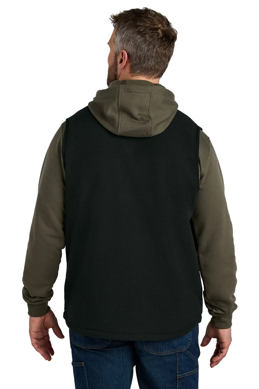 Carhartt Mens Textured Fleece Full Zip Vest - Black