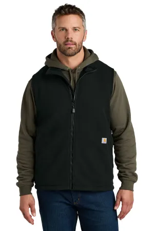 Carhartt Mens Textured Fleece Full Zip Vest - Black
