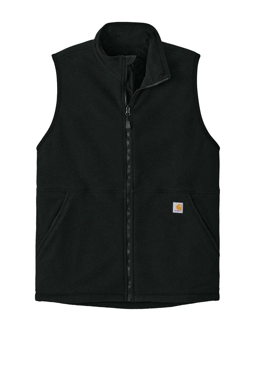 Carhartt Mens Textured Fleece Full Zip Vest - Black