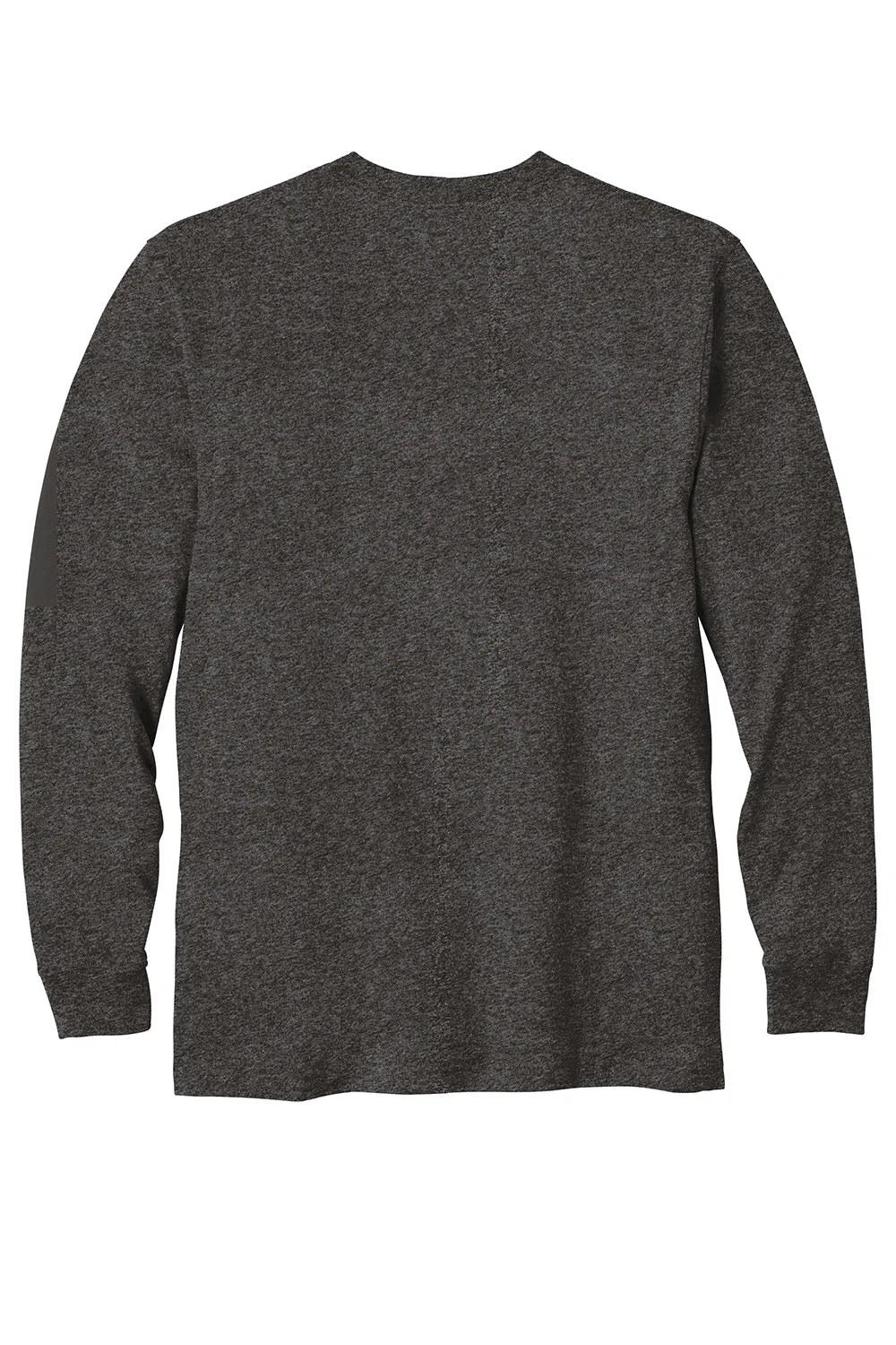 Carhartt Mens Workwear Long Sleeve Crewneck T-Shirt w/ Pocket - Heather Carbon Grey
