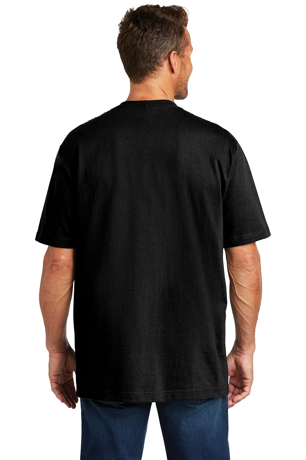 Carhartt Mens Workwear Short Sleeve Crewneck T-Shirt w/ Pocket - Black