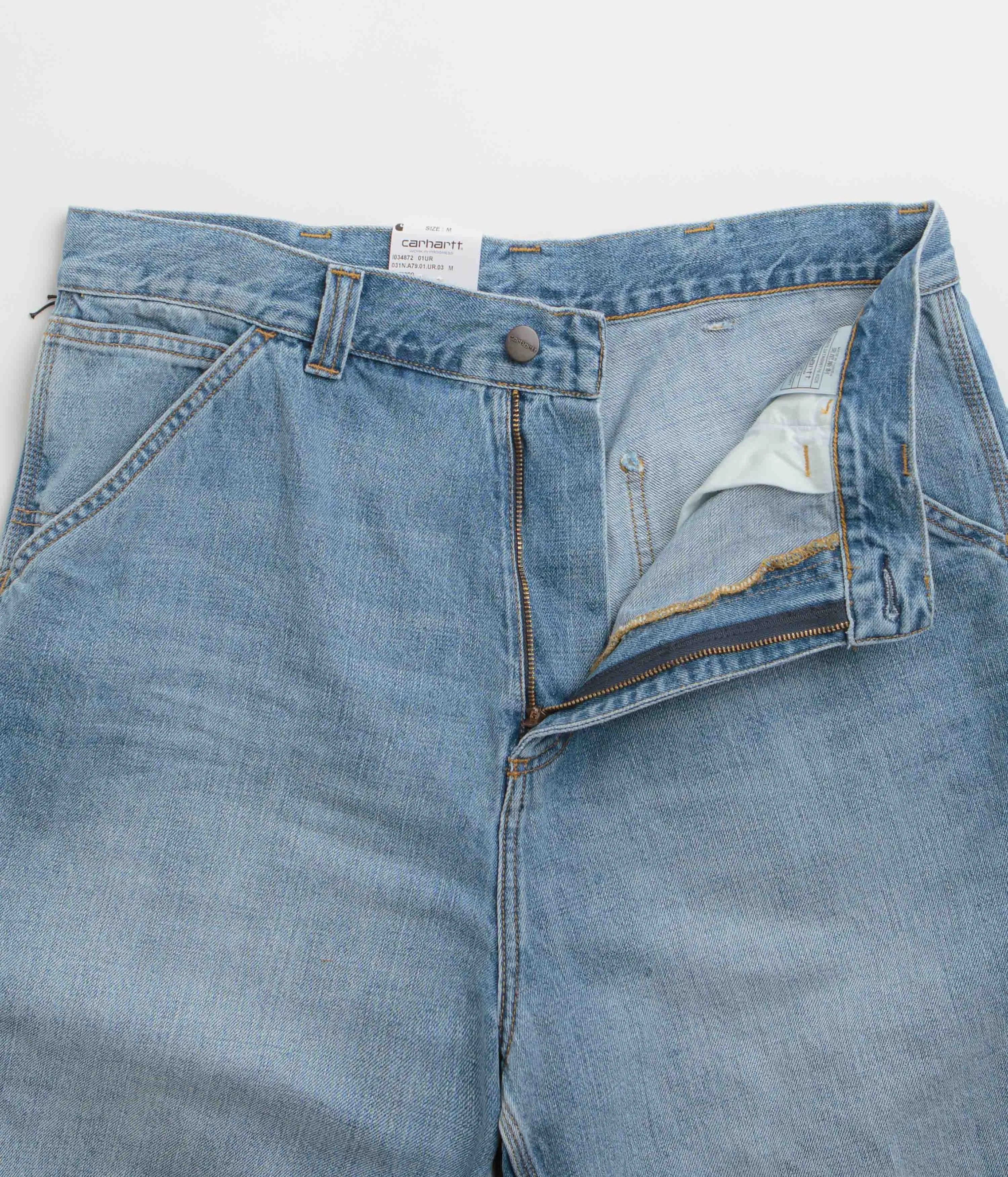 Carhartt OG Single Knee Shorts - Blue Burst Washed Carhartt