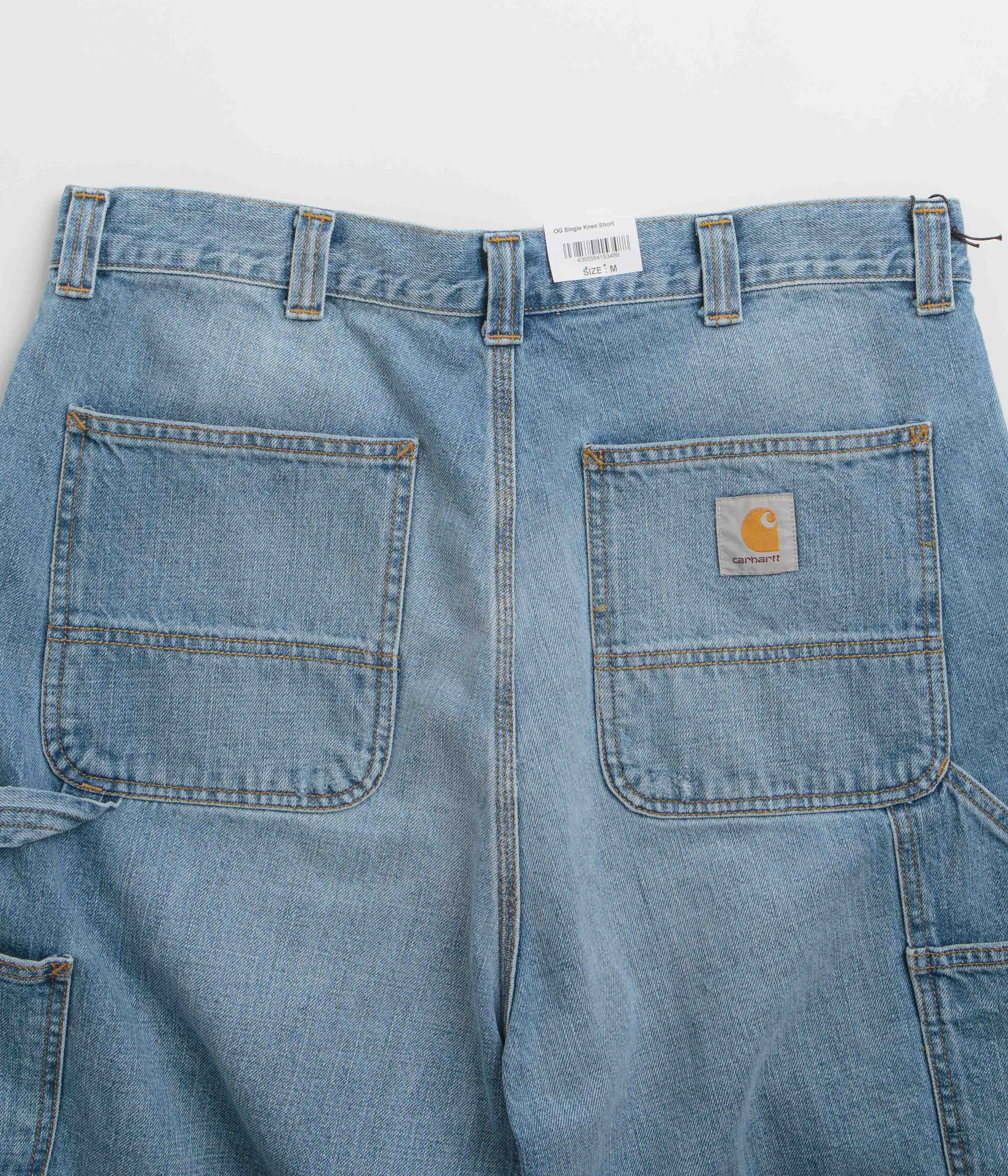 Carhartt OG Single Knee Shorts - Blue Burst Washed Carhartt