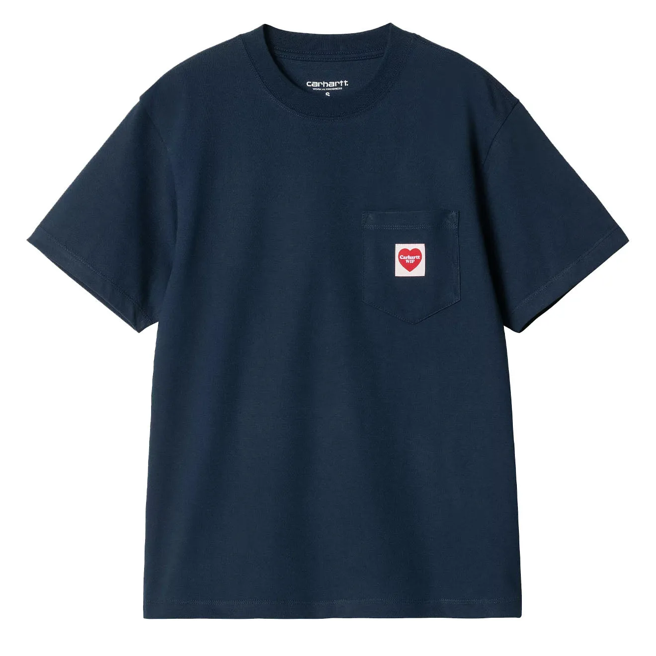 Carhartt WIP Womens S/S Pocket Heart T-Shirt Ink / Red